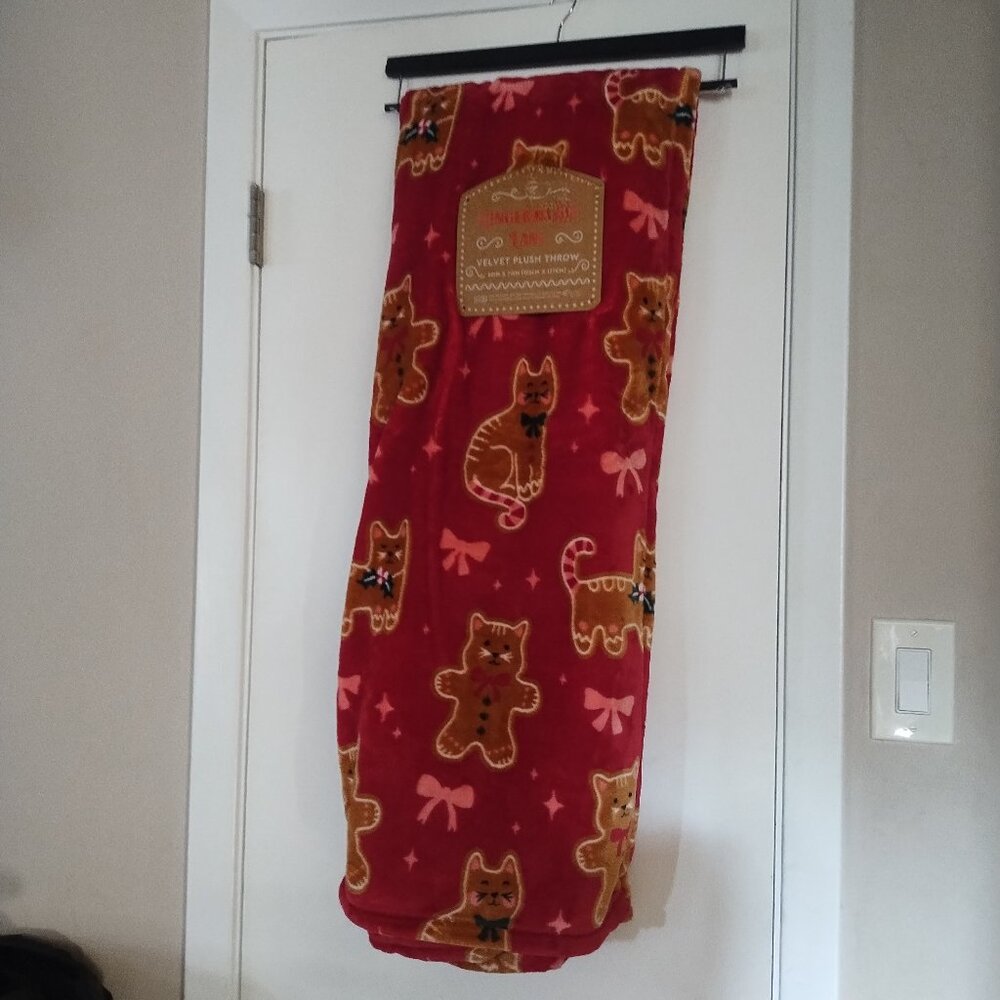 Gingerbread cats blanket